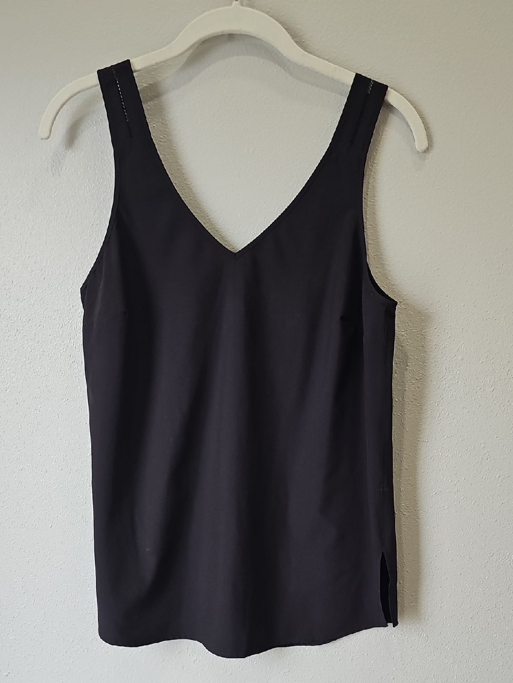 Athleta Black V-Neck Camisole With Mesh Details